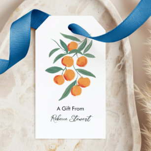 Étiquettes-cadeau Oranges Toutes Occasions Un Cadeau Personnalisé