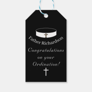 Étiquettes-cadeau Ordination du prêtre catholique
