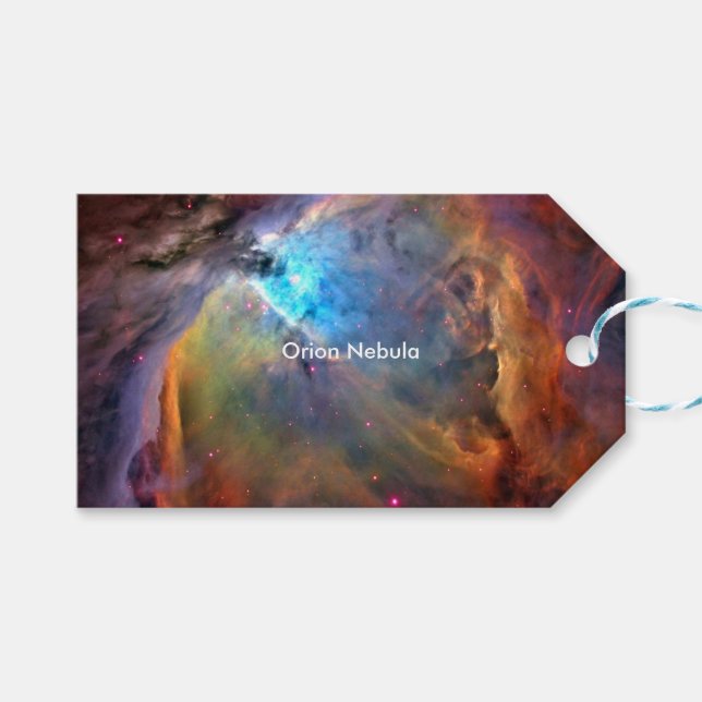 Étiquettes-cadeau Orion Nebula Space Galaxy (Devant (Horizontal))