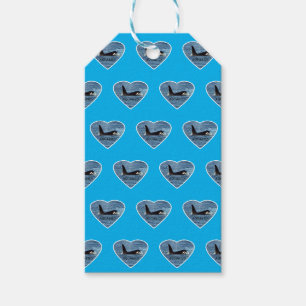 Étiquettes-cadeau Orque Baleine Tueuse Aquarius Personnalisable Bleu
