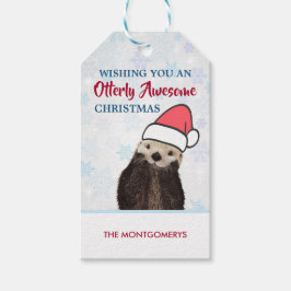 Étiquettes-cadeau Otter de jeu de Noël absolument génial