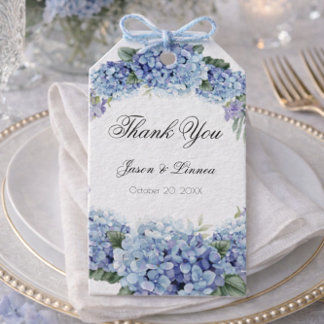 Étiquettes-cadeau Oubliez-Moi-Pas Fleurs Aquarelle Mariage élégant
