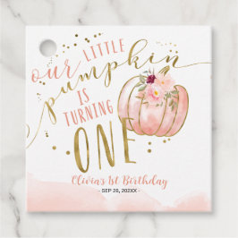 Étiquettes Cadeau Our Little Pumpkin Is Turning One 1st Birthday