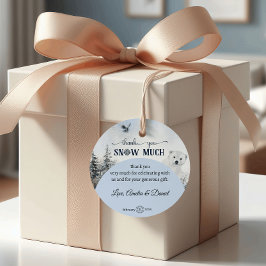 Étiquettes Cadeau Ours d'hiver Neige Merci beaucoup Baby shower