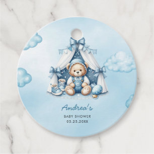 Étiquettes Cadeau Ours En Tête Dans Le Baby shower De Tente