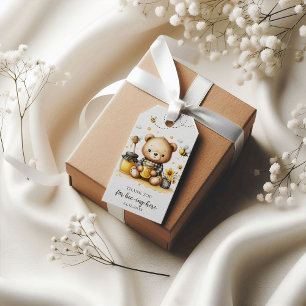 Étiquettes-cadeau Ours miel mignon thème abeille merci anniversaire