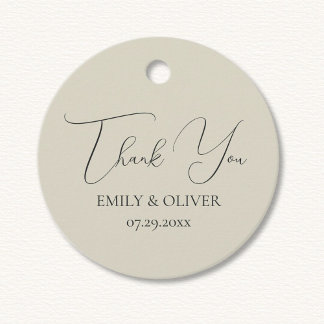 Étiquettes Cadeau Oyster Shells Wedding Favor Tags