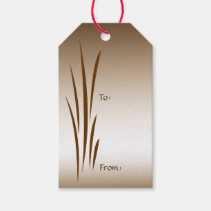Étiquettes-cadeau Pack d'herbe en bronze métallique de draps cadeaux