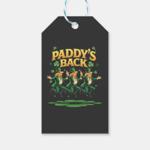 Étiquettes-cadeau Paddy's Back Funny Trump St Patrick Day Leopard