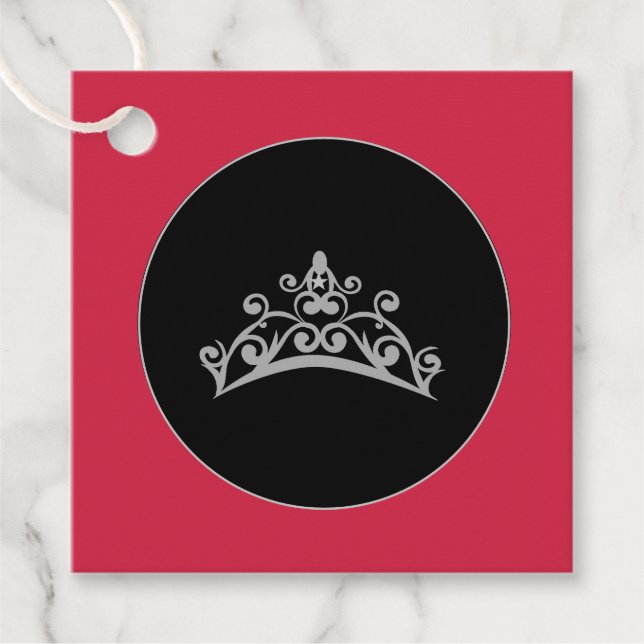 Étiquettes Cadeau Pageant Tiara Crown Gift-FavorTag (Devant)