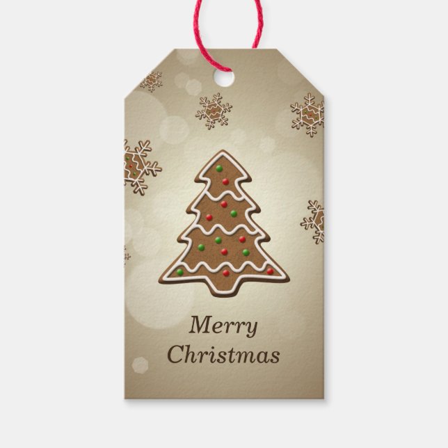 Étiquettes-cadeau Pain d'épices Arbre de Noël (Devant)