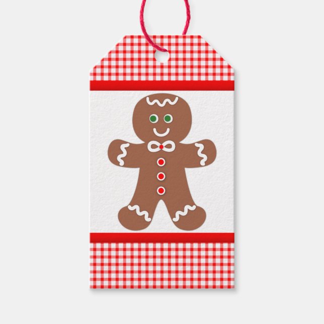 Étiquettes-cadeau Pain d'épices Noël du garçon (Devant)