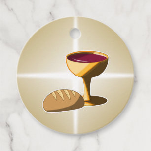 Étiquettes Cadeau Pain et vin La Dernière communion de Pâques