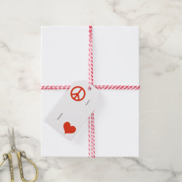 Étiquettes-cadeau Paix moderne Amour Noël