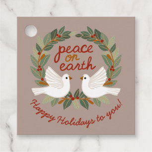 Étiquettes Cadeau Paix sur Terre Doses Noël Fêtes CUSTOM