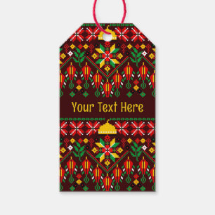 Étiquettes-cadeau Palestine Tatreez Broderie traditionnelle
