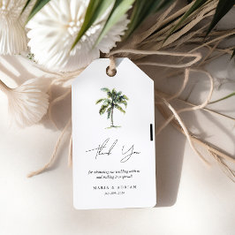 Étiquettes-cadeau Palm Tree minimal Plage tropicale Faveur de mariag