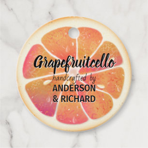 Étiquettes Cadeau Pamplemousse Moderne Fruit Grapefruitcello