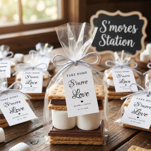 Étiquettes-cadeau Pancarte de mariage Take Home S'more Love