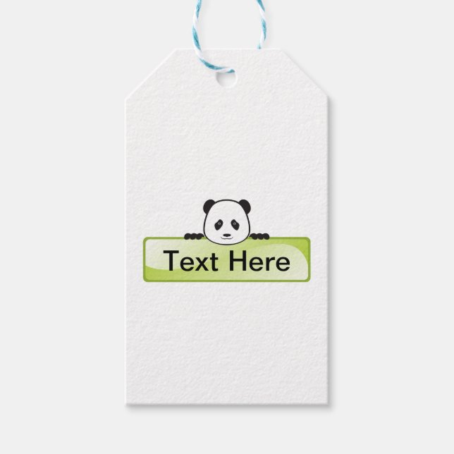 Étiquettes-cadeau Panda Banner (Devant)
