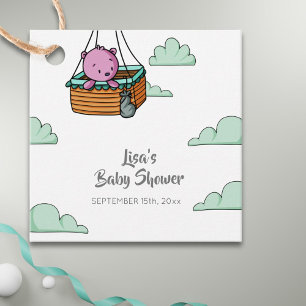 Étiquettes Cadeau Panier à ballons rose Teddy