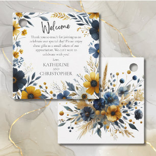 Étiquettes Cadeau Panier cadeau de bienvenue pour Mariage Fleur sauv