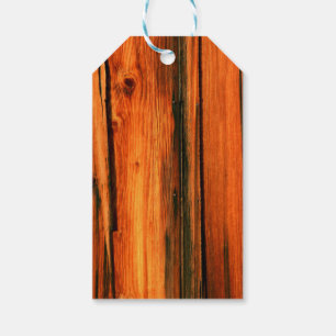 Étiquettes-cadeau panneau brun patiné rustique de grange
