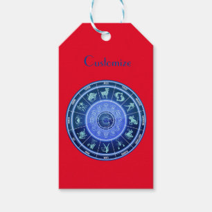 Étiquettes-cadeau Panneau solaire Zodiac Calendrier Astrologie Thund