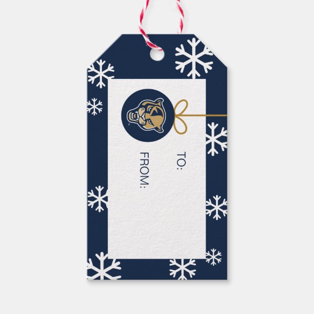 Étiquettes-cadeau Panthers de la FIU - Noël (Devant)