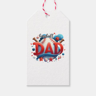Étiquettes-cadeau Papa de baseball