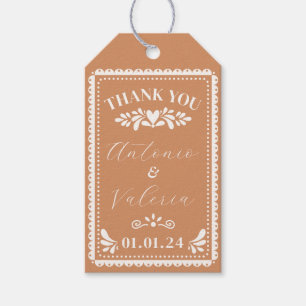 Étiquettes-cadeau Papel Picado Mariage Merci Party Favoriser Tags