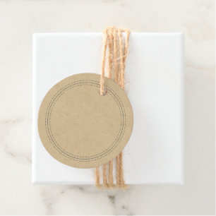 Étiquettes Cadeau Papier Kraft simple fait maison rustique Écrire su