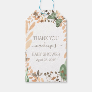 Étiquettes-cadeau Papillon aquarelle boho floral 