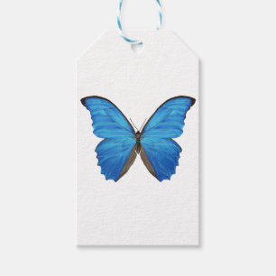 Étiquettes-cadeau Papillon bleu de Morpho
