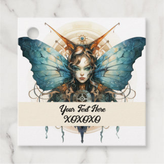 Étiquettes Cadeau Papillon de la fête de Steampunk