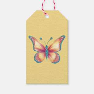 Étiquettes-cadeau Papillon gai