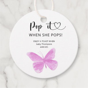 Étiquettes Cadeau Papillon - Pop-it quand elle popote baby shower