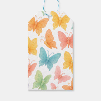 Étiquettes-cadeau "Papillons Fantaisistes"