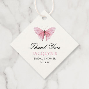 Étiquettes Cadeau Papillons Fleurs Remerciements pour Baby Shower de