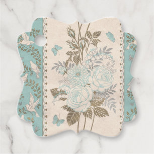 Étiquettes Cadeau Papillons floraux mariages Doves Tags cadeaux
