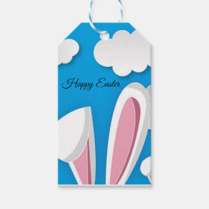 Étiquettes-cadeau Pâques Joyeuses Parfaites, Oreilles De Lapin