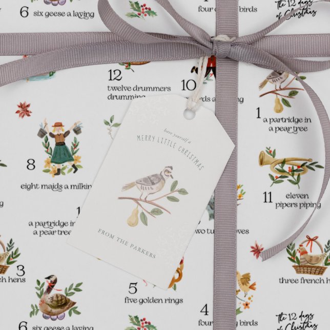 Étiquettes-cadeau Parbande | 12 Jour de Noël (Créateur téléchargé)
