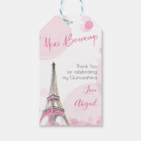 Paris Quinceanera Tour Eiffel rose Merci