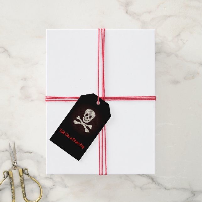Étiquettes-cadeau Parlez comme une journée de pirates (Avec de la ficelle)