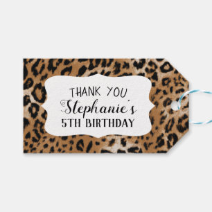 Étiquettes-cadeau Parti Anniversaire de enfant Poster de animal léop