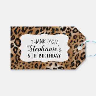 Étiquettes-cadeau Parti Anniversaire de enfant Poster de animal léop