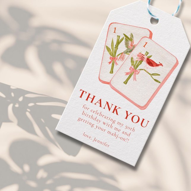 Étiquettes-cadeau Parti Mahjong (Créateur téléchargé)