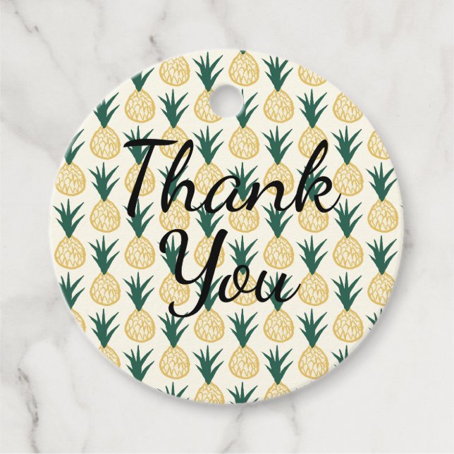Étiquettes Cadeau Parti Merci de l'ananas (Devant)