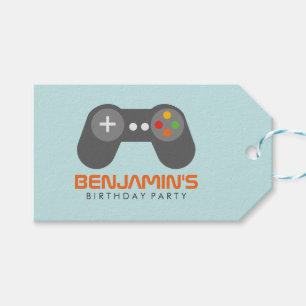 Étiquettes-cadeau Partie d'anniversaire de enfant de jeux vidéo