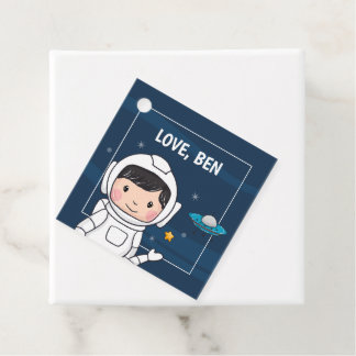 Étiquettes Cadeau Partie d'anniversaire de l'astronaute spatiale